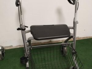 Repasované chodítko s košíkem, výškově nastavitelný - Image 5