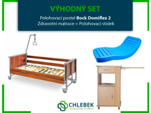 VÝHODNÝ SET: Polohovací postel Bock Domiflex 2 | Zdravotní matrace | Polohovací stolek - Image 1