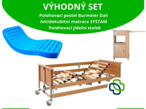 VÝHODNÝ SET: Polohovací postel BURMEIER DALI ARMINIA | Zdravotní matrace | Polohovací stolek - Image 1