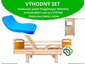 VÝHODNÝ SET: Polohovací postel STIEGELMEYER REGENTA | Zdravotní matrace | Polohovací stolek - Image 1