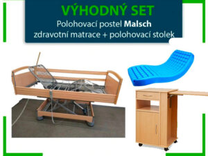 VÝHODNÝ SET: Polohovací postel MALSCH  | Zdravotní matrace | Noční stolek Hermann - Image 1
